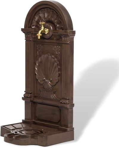 Staande fontein - Wastafel fontein - Decoratieve Wasplaats - Antieke Stijl Aluminium - 83cm Hoog