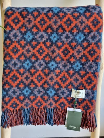 Wollen Plaid - DARTMOUTH Navy (Merino) 140x185cm - Bronte x Plaids.shop
