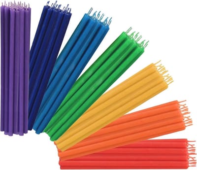 Chakra Kaarsenset - 49 Slanke Staafkaarsen in 7 Kleuren, Ideaal voor Meditatie en Decoratie