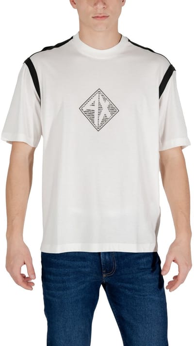Short Sleeve Crew Neck Graphic Tee - White Shirts