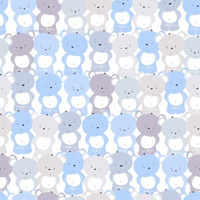 Kinderbehang Profhome 381291-GU vliesbehang licht gestructureerd met kinder patroon mat blauw grijs wit 5,33 m2