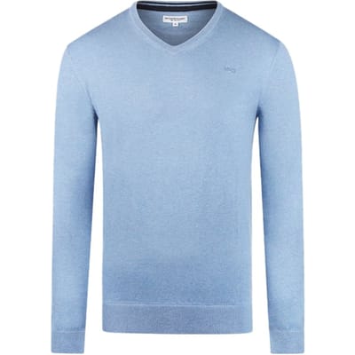 McGregor V-neck Sweater Sky Blue Size: XXL | Sweaters Outlet | Heren | Blauw