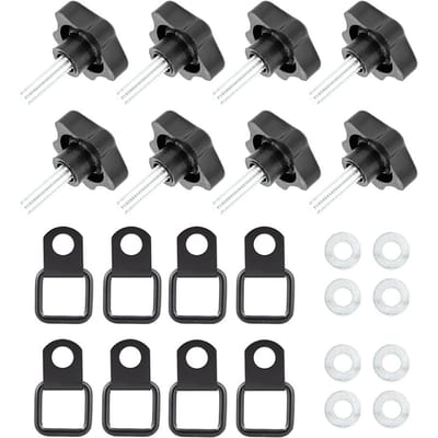 Auto Dak Schroef Trekgesp Kit Accessoires Geschikt voor Jeep Wrangler JK JL 20072018 2 Deurs black