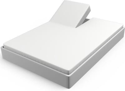 Briljant Home Molton Splittopper Hoeslaken - voor topdekmatras met split - 160x220 - Matrasbeschermer - 100% katoen - Wit