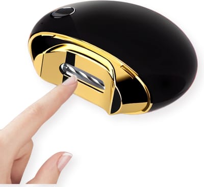 Elektrische Nagelknipper Zwart/Goud, Trimmen en Vijlen in één, Elegant en Minimalistisch, Voor alle leeftijden