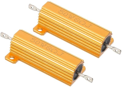 50W 8 Ohm Belastingsweerstant met Aluminium Behuizing voor Industrieel Gebruik - 2 Stuks