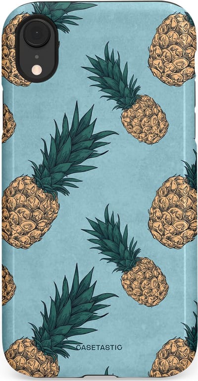 Casetastic Hoesje Geschikt voor Apple iPhone Xr - Stijlvolle Beschermende Duo-layer Case - Tropische Ananas