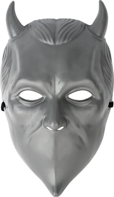 Face Mask Duivel – Halloween Masker – Grijs – Horror – Griezel – Scary – Kostuum – Verkleden – Party – Feest – Cosplay – Themafeest – Realistisch – Spooky – Maskerade – Comfortabel – Duurzaam