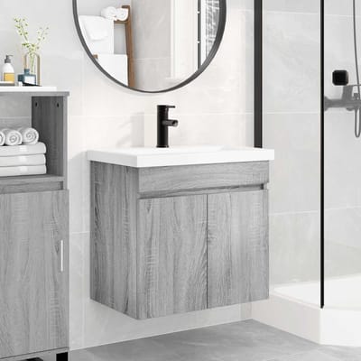 Badkamermeubel met kraan - Wastafelkast set - Badkamer opbergen - Moderne uitstraling - 61 x 40 x 745 cm