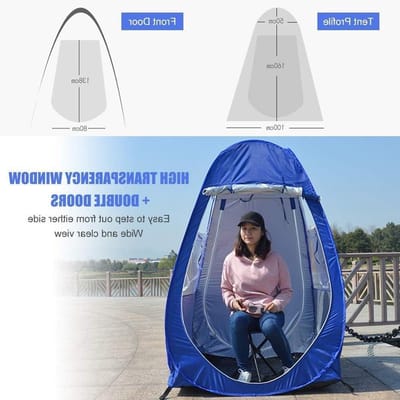 Pop-up Tent - Outdoor Schuilplaats - Bescherming Tegen Weer - Snelle Opzet - Voor 2 Personen - Blauw