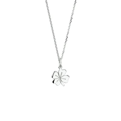 Glams ketting klavertje 1,1 mm 41 + 4 cm - Zilver