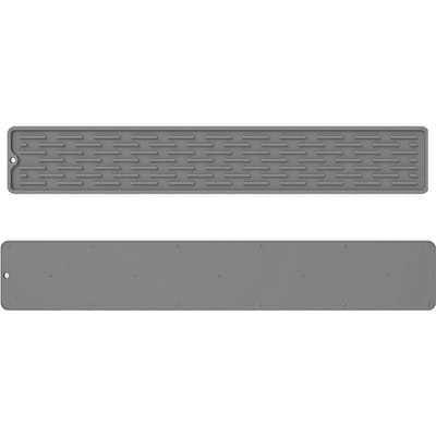 Siliconen Afdruipmat Lange Strip Afwasdroogmat Aanrecht Snijplank Droogmat voor Keuken Badkamer gray