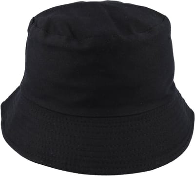 Haarsoires Bucket Hat Hoedje – Basic – One Size – Zwart - Vissershoedje - voor Dames & Heren