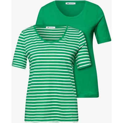 Shirt met ronde V-hals in een pak van 2