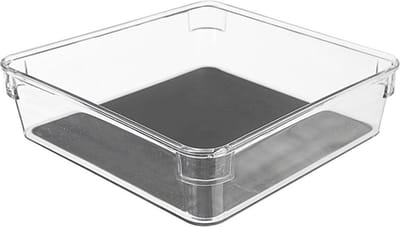 Opbergbox GREY 16x16x4,5 cm - Opbergdoos - Opslag Container