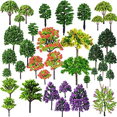 Miniatuurbomen Set van 53 Stuks voor Modeltreinen en Landschapsdecoratie