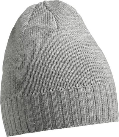 Myrtle Beach - Unisex Basic Geribbelde Beanie (Lichtgrijs)