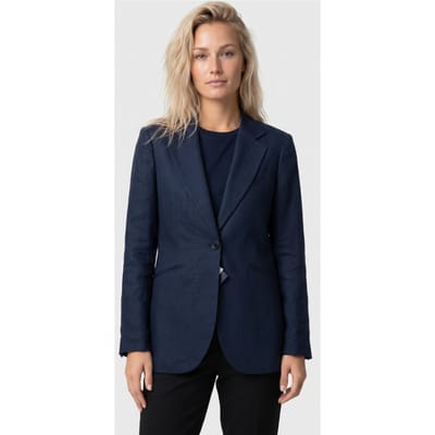Brooks Brothers Irish Linen Single-breasted Blazer Indigo Maat: XS | Blazers Outlet | Dames | Blauw