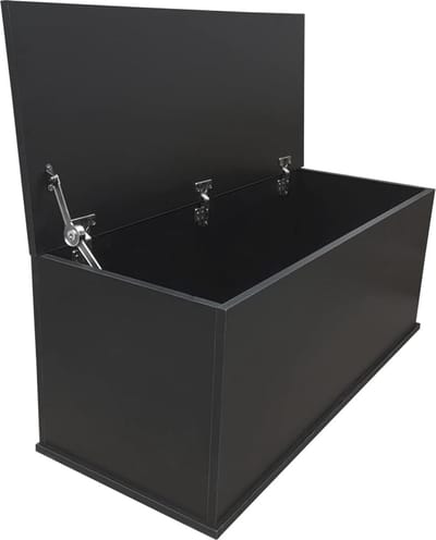 Zwarte Opbergkist - 100 cm - Multifunctionele Speelgoed- en Dekenopberger