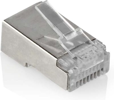 Modulaire RJ45 stekker - Cat 5e - Ronde kabel - Vaste kern - Afgeschermd - PVC - 10 stuks - Allteq
