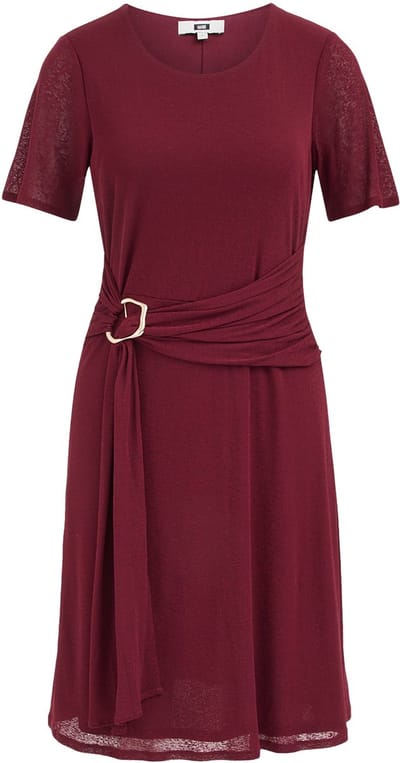 WE Fashion Dames midi jurk met gouden accent