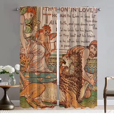Tule voor Slaapkamer Baby Eigen Aesop Keukengordijnen 2 Stuks Shades Elegante Kamergordijnen Scheidingswand Raamgordijn Woonkamer Verduisterend W50xH70cmx2pcs-CL brown