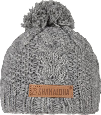 Shakaloha Gebreide Wollen Muts Heren & Dames Beanie Hat van schapenwol met polyester fleece voering - Bjorn Beanie Grey Unisex - One Size Wintermuts