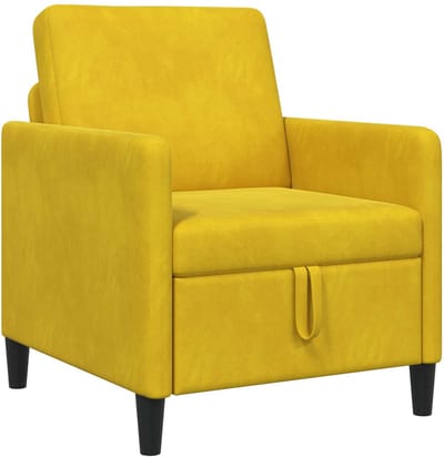 vidaXL - Sofa - met - Opbergruimte - Geel - 72 - x - 78 - x - 87 - cm - Polyester
