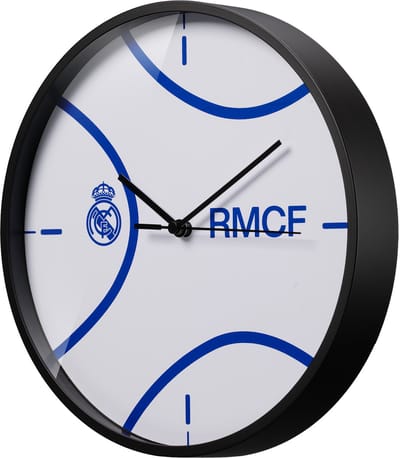 Real Madrid Wandklok - RMCF - 25 cm - Wit/Blauw