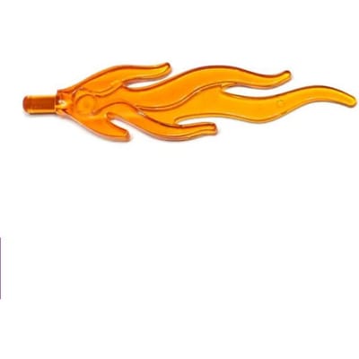 20 stuks Marmeren Transparant Geel Vlamtip Bouwsteen Baksteen MOC Speelgoedonderdeel Compatibel 28577 85959 orange