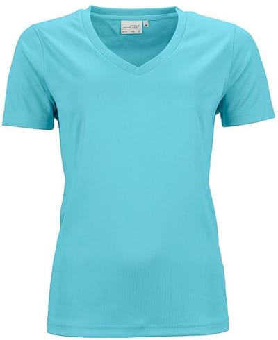 James and Nicholson Dames/dames Actief V Hals T-Shirt (Pacifisch Blauw)
