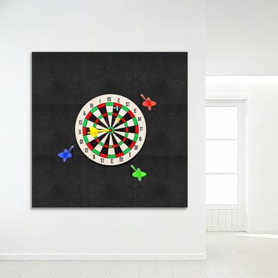 Dartbord Wandbescherming in Zwart, Set van 9 Stukken voor Optimale Bescherming en Stijl