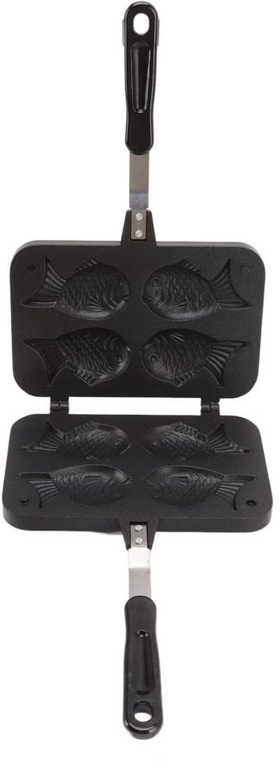 Dailygoods- Cakepan Vaste Beugel - Taiyaki Bakvorm - Anti-aanbaklaag - Dubbele Bakvorm - Anti-verbrandingshandvat - Eenvoudig te Gebruiken