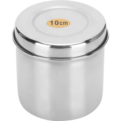 RVS Wattenbolletjes Kop Pot Container Opbergorganizer Bus met Deksel voor Thuis Ziekenhuis white