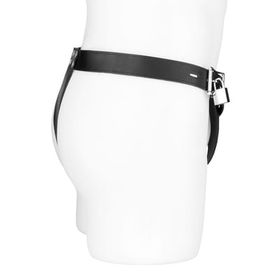 Rimba - Leren Kuisheidsgordel - Kuisheidsslip - Chastity - Met Twee Hangsloten