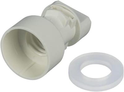 Lamphouder met Afdichtring - Lampfitting Koelkast - Koelkast Reparatie - OEM Kwaliteit - E14 - Wit