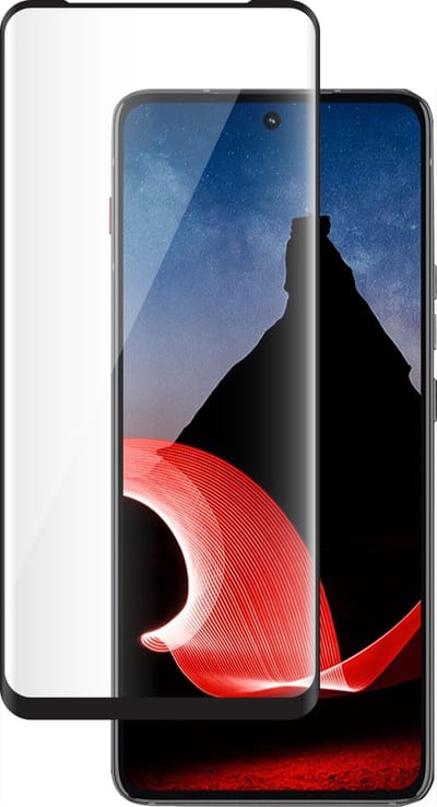 Bigben Connected, Screenprotector geschikt voor Motorola ThinkPhone - Anti-Fingerprint 2.5D, Transparant zwart