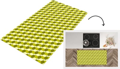 Keukenloper - Loper keuken - Blokken - Patroon - 3D - 120x60 cm - Keukenloper vinyl