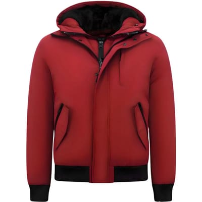 Gewatteerde Korte Jas Heren - 7015 - Rood
