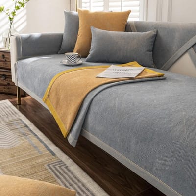 Effen Kleur Chenille Bankhoes Universele Antislip Bankhoes Handdoek Bank Beschermkussens Woonkamer Decoratie Bankkussen 70x70cm 1pcs