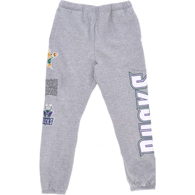 Fleece trainingsbroek voor heren Nba Team Origins Fleecebroek Hardwood Classics Milbuc Grey Heather