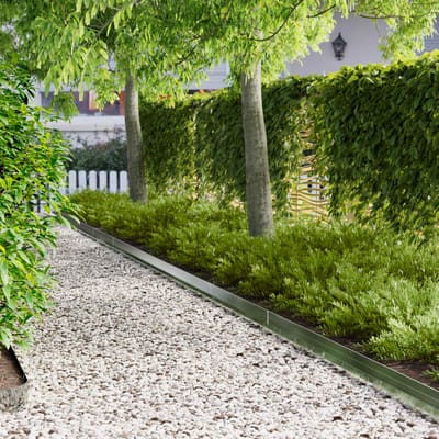 vidaXL - Gazonrand - 20 - st - 100 - x - 10 - x - 8 - cm - Staal - Zilverkleurig