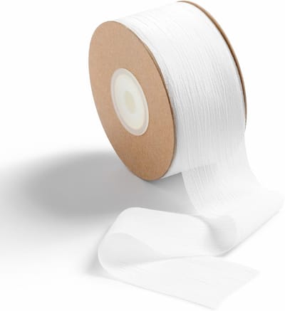 Chiffon lint Cadeaulint Wit Decoratielint 3,8 cm x 23 m Breed Cadeaulint Chiffonlint Tape Geschikt voor cadeauverpakking Bruiloft Verjaardag Feest Valentijnsdag Decoratie Bruidsboeket
