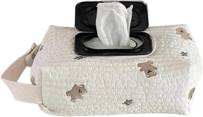 Wipes Etui - Baby Pouch - Onderweg - Met Hengsel - 11 x 10 x 9 cm - Wit