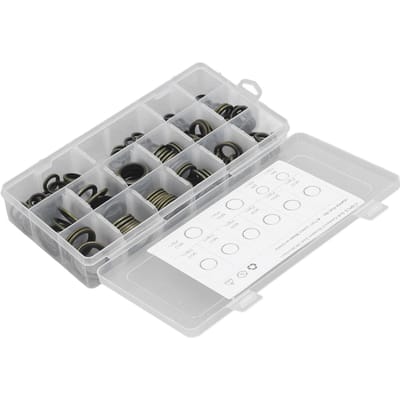 170 stuks Set Aftapplugpakking 10 maten Rubber en Metaal Olieaftapplugpakking Vervanging met