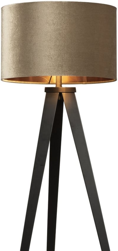 Lumidora Vloerlamp 30962 - ANTIQUA - E27 - Zwart - Koper - Taupe - Metaal - ⌀ 51 cm