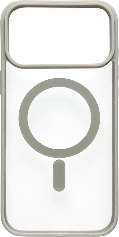 Hoesje Geschikt voor Apple iPhone 17 Pro Max - Grijs - Casemania Magnetisch Bumper Back Cover Geschikt voor MagSafe - Zachte TPU Rand en Krasbestendige Transparante Achterkant Back Cover
