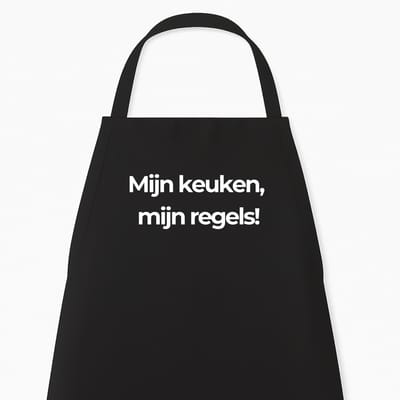 Keukenschort “Mijn Keuken, Mijn Regels” | Cadeau voor Dames & Heren | Kookliefhebber | Kerstcadeau & Sinterklaascadeau