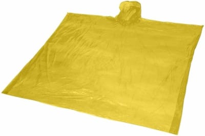 Scoby - Regenponcho - Noodponcho - Wegwerp - Disposable Rain Poncho - One Size - Transparant/Geel - 2 Stuks