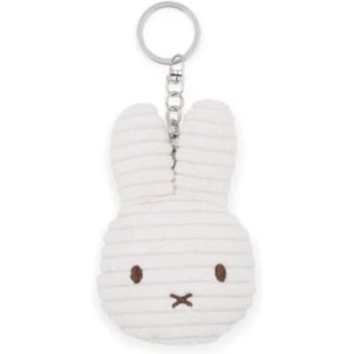 Nijntje sleutelhanger plat eco corduroy, 10 cm, off white